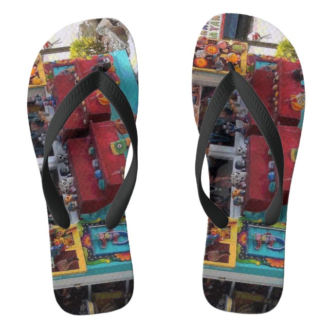 Colourful Key West Flip Flops (Footbed)