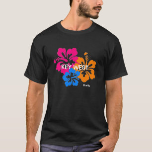 Colourful Key West Florida Hibiscus T Shirt