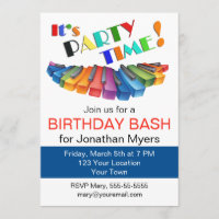 Colourful Keyboard Birthday Party