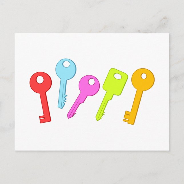 Colourful Keys Postcard (Front)