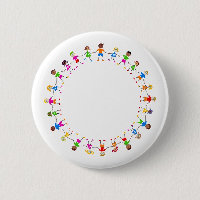 Colourful Kids 2 Inch Round Button (Front)