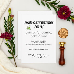 Colourful Kids Birthday Invitation 