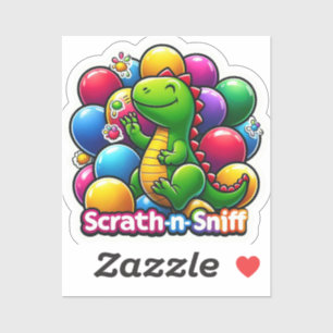 Colourful Kids’ Fun Balloon Dino Sticker