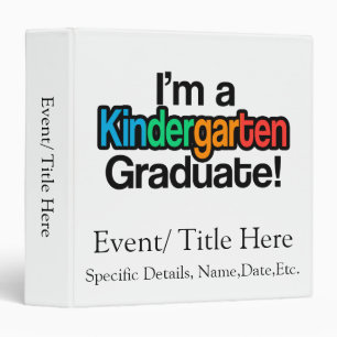 Colourful Kids Graduation Kindergarten Graduate Binder