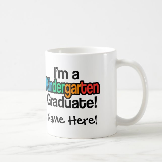 Colourful Kids Graduation Kindergarten Graduate Coffee Mug (Right)
