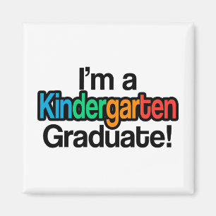 Colourful Kids Graduation Kindergarten Graduate Magnet