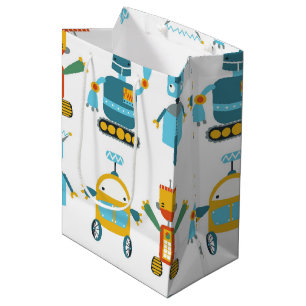 Colourful Kids Robot Medium Gift Bag