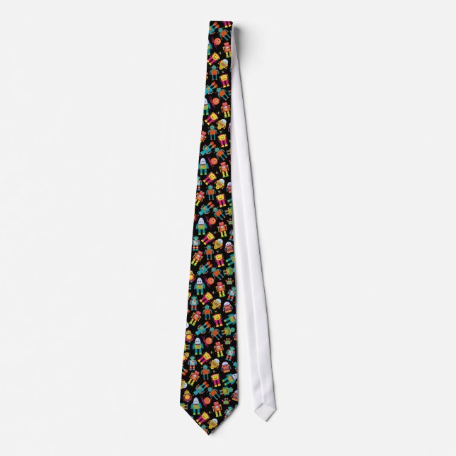 Colourful Kids Robot Tie (Front)