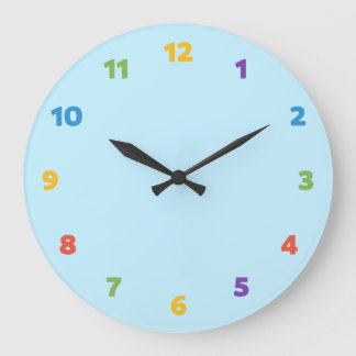 Colourful kids room large clock