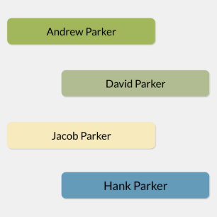 Colourful Kids Skinny Iron on Waterproof  Labels