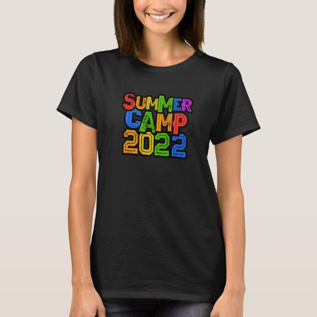 Colourful Kids Summer Camp 2022 Host Summer Counse T-Shirt (Front)