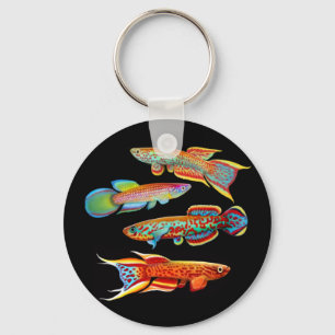 Colourful Killifishes Keychain