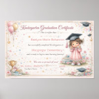 Colourful Kindergarten Graduation Certificate