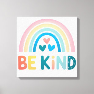 Colourful Kindness Rainbow Canvas Print