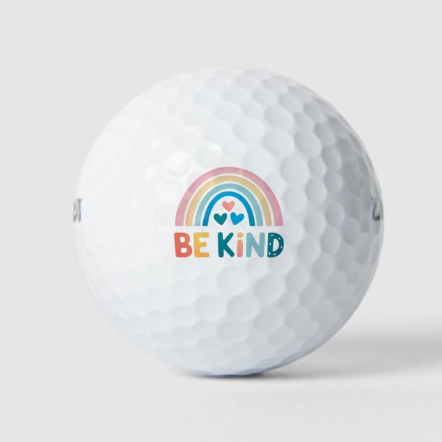 Colourful Kindness Rainbow Golf Balls (Front)