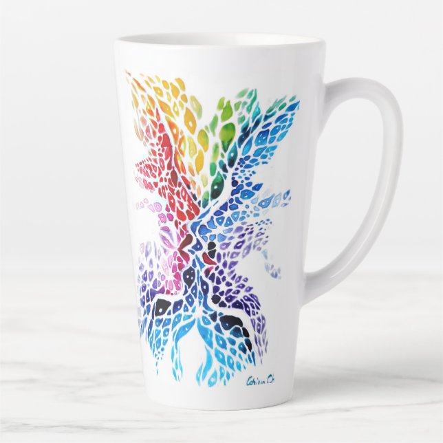Colourful kiss latte mug (Right)