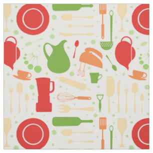 Colourful Kitchen Utensils Fabric