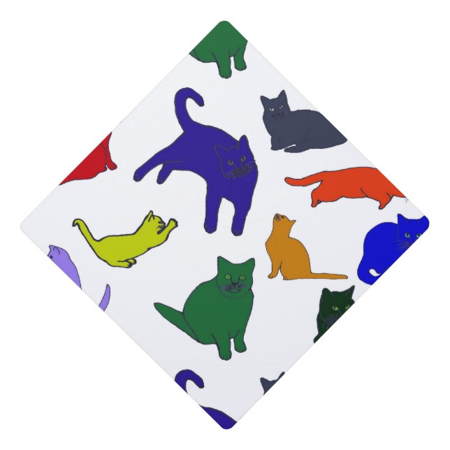 Colourful Kitties cap topper (Front)