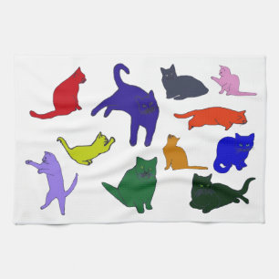 Colourful Kitties towel