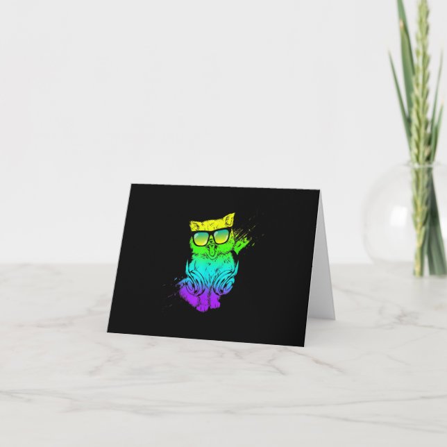 Colourful Kitty Cat | Music Lover Gift Card (Front)