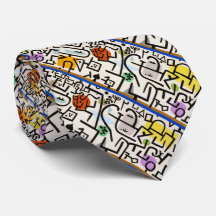 Colourful Klee Art Tie – Be Bold, Be Abstract