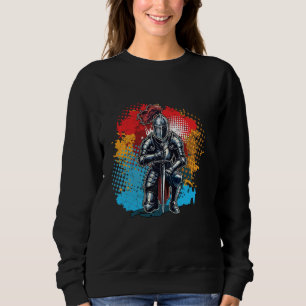Colourful Knight Funny Medieval Knights Ren Faire  Sweatshirt