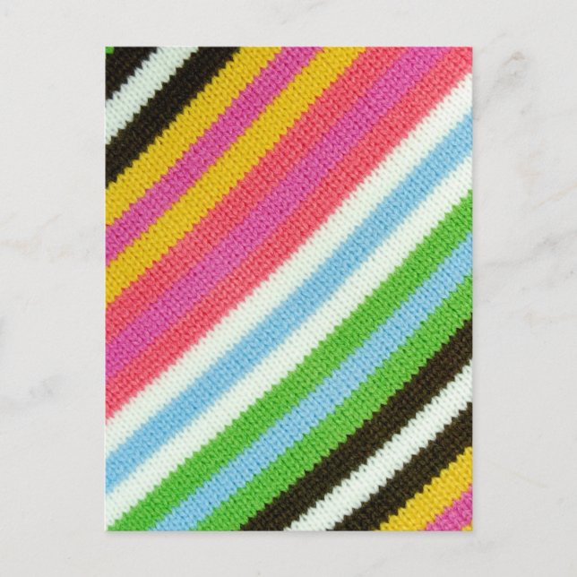Colourful knitted background postcard (Front)