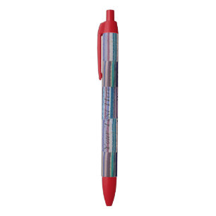 colourful knitted stripes original fun design black ink pen