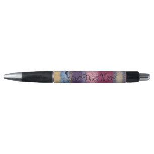 colourful knitted stripes original fun vintage pen