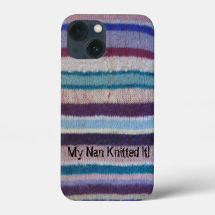 colourful knitted stripes vintage fun iPhone 13 mini case