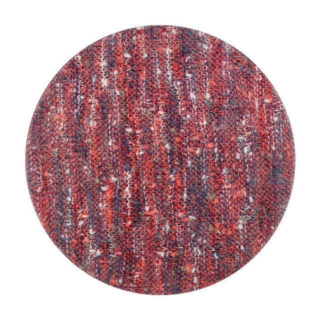 Colourful Knitted Texture: Cozy Background Cutting Board (Front)