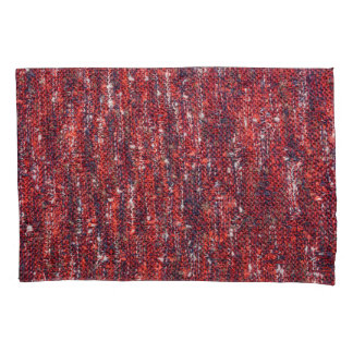 Colourful Knitted Texture: Cozy Background Pillowcase