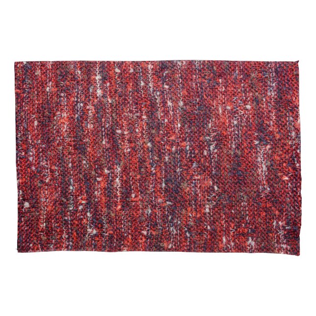 Colourful Knitted Texture: Cozy Background Pillowcase (Front)