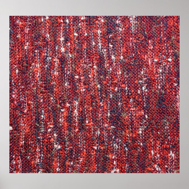 Colourful Knitted Texture: Cozy Background Poster (Front)
