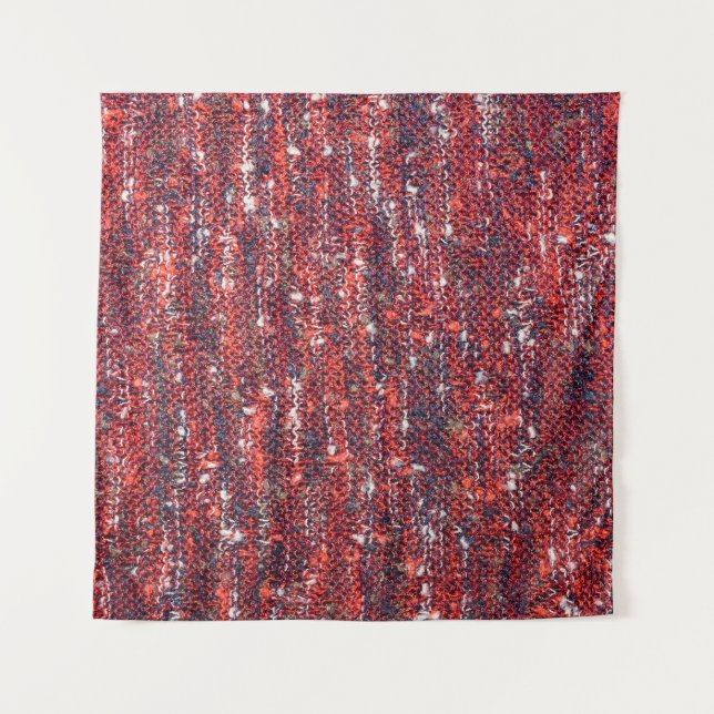Colourful Knitted Texture: Cozy Background Tapestry (Front)