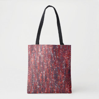 Colourful Knitted Texture: Cozy Background Tote Bag