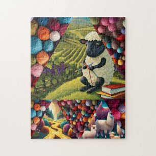 Colourful Knitting Sheep Wool Yarn Game Jigsaw Puzzle