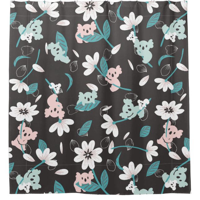 Colourful Koala Pattern Cute Animal and Floral (Front)