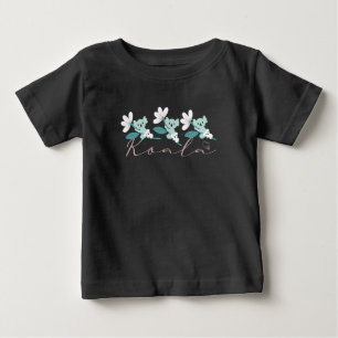 Colourful Koala Pattern Cute Animal and Floral Baby T-Shirt