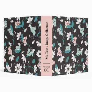 Colourful Koala Pattern Cute Animal and Floral Binder