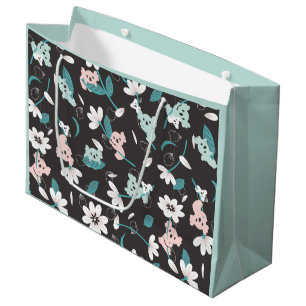 Colourful Koala Pattern Cute Animal and Floral Large Gift Bag