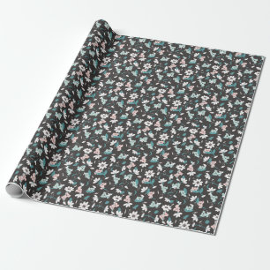 Colourful Koala Pattern Cute Animal and Floral Wrapping Paper