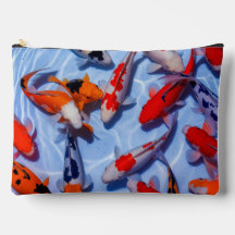 Colourful Koi Accessory Pouch Handbag