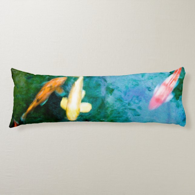 Colourful Koi Fish Body Pillow (Front)