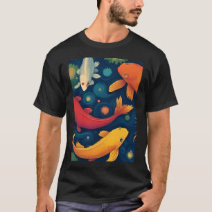 Colourful Koi Fish in a pond T-Shirt