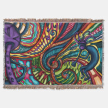 Colourful Kokopelli dancer with flute, Southwester