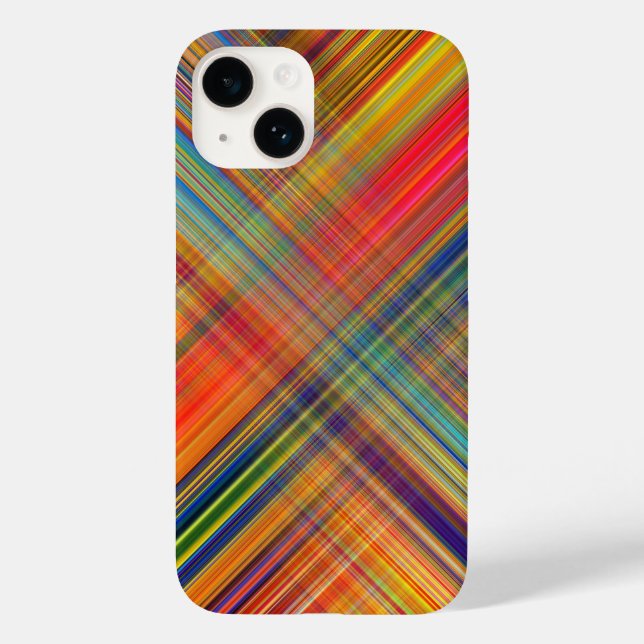 Colourful Kriss Kross Pattern Plaid Case-Mate iPhone Case (Back)