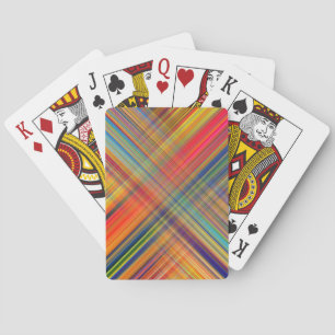 Colourful Kriss Kross Pattern Plaid Playing Cards