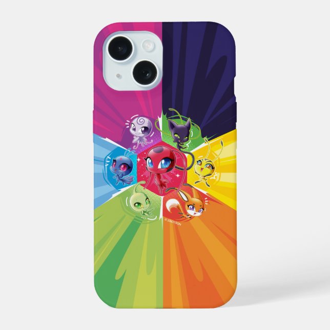 Colourful Kwamis iPhone 15 Case (Back)