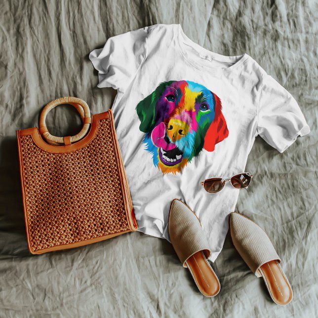 Colourful Labrador Retriever Dog T-Shirt (Creator Uploaded)